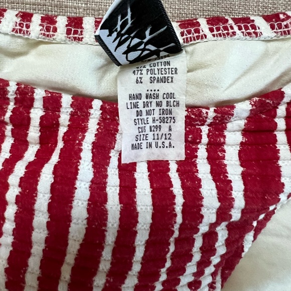 New rare never worn 1980’s red white and blue high cut bikini size 11/12. - Picture 5 of 8